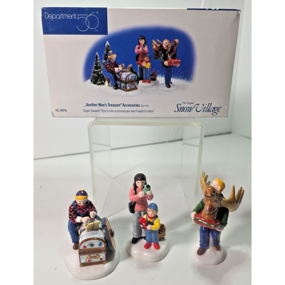 Dept 56 Snow Village Another Man's Treasure Accessories 3 Piece #56.54976